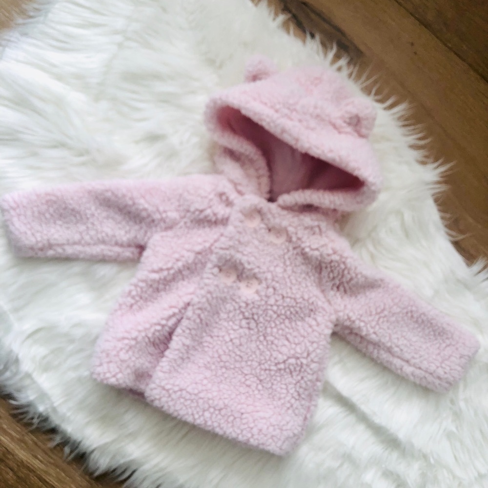 Pink hooded sweater